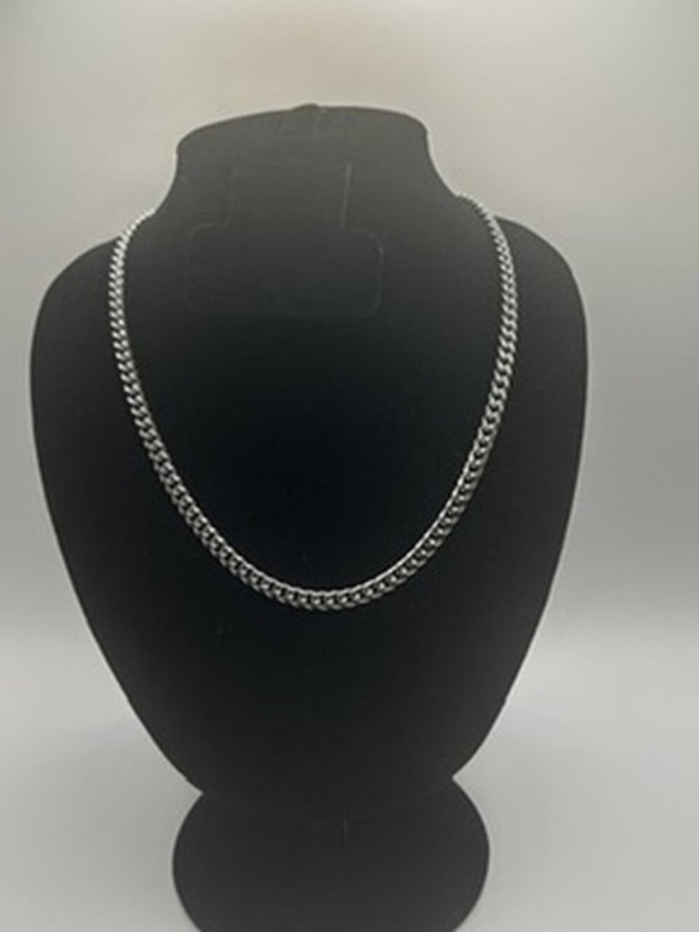 Real Silver Cuban Chain Womens Stainless Steel Plated 5mm 22 Inch Durable New